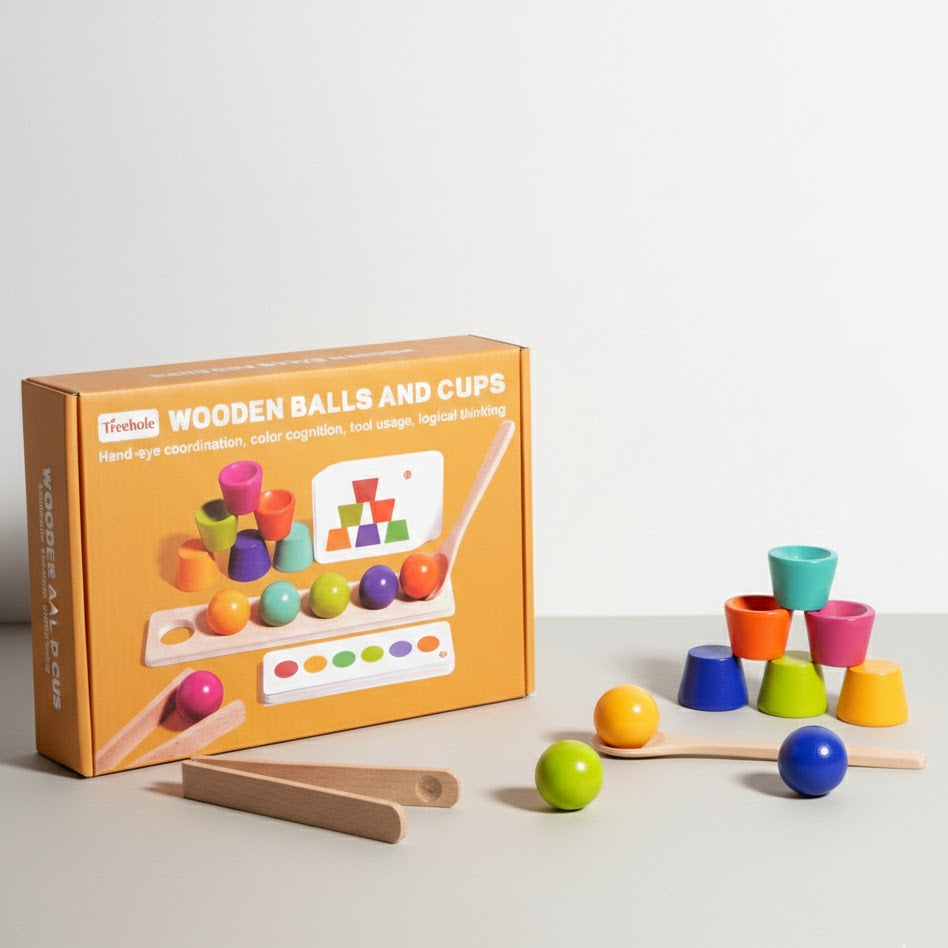 Minio ''Balls & Cups'' – Logik- & Sortierspiel Playbox