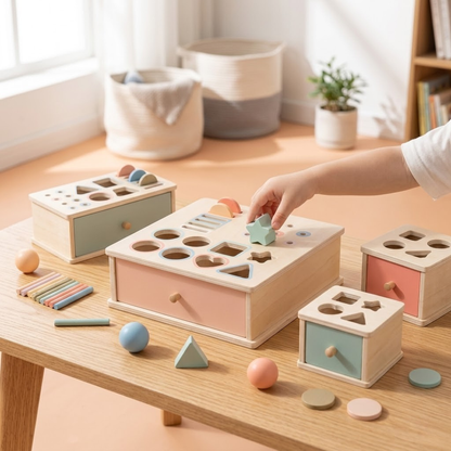 Minio Greedy Caterpillar – Fädel- & Reihenfolgespiel Playbox