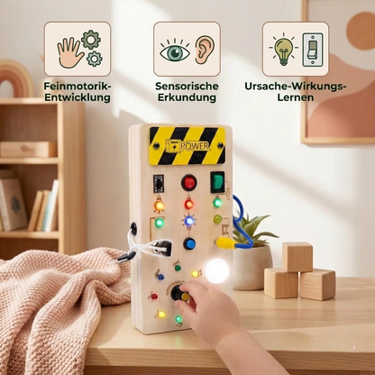 Minio Sinnesbrett – Entdecke, schalte, leuchte