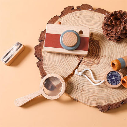 Minio Entdecker-Set – Holz Kamera & Lupe Playbox