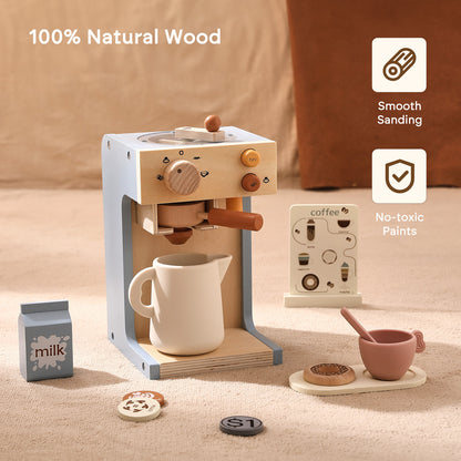 Minio Holz-Kaffeemaschine – Kreatives Rollenspiel Playbox