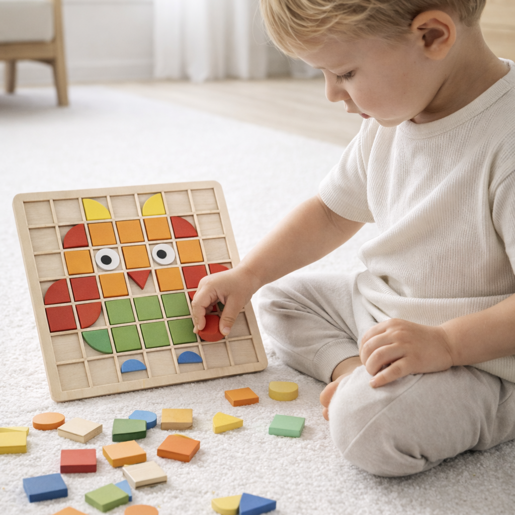 Minio Mosaik-Puzzle – Kreatives Muster- & Logikspiel Playbox