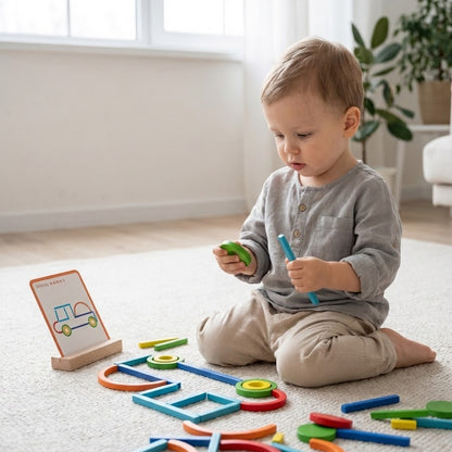 Minio ''Sticks & Rings'' – Kreatives Muster- & Formenspiel Playbox